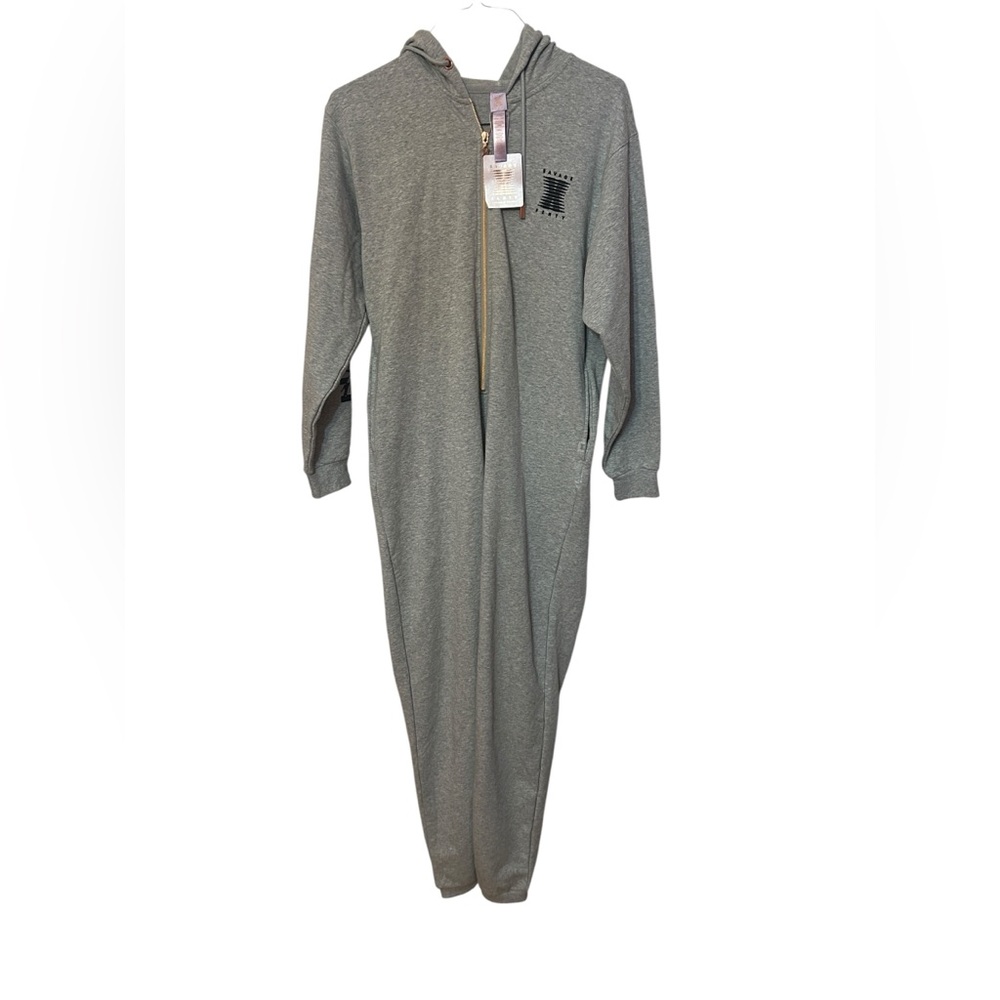 NWT Forever Fenty Savage X Hooded Jumpsuit Heather Grey Size Small - Picture 5 of 12